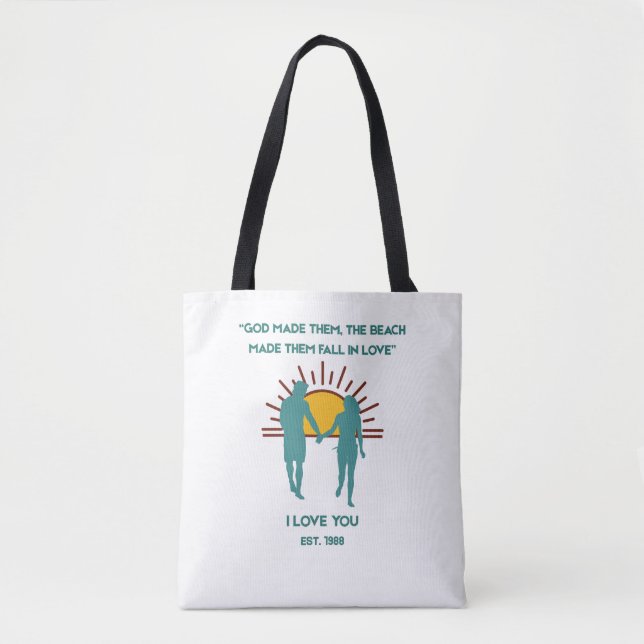 God Made Them Beach Love Luxury  Tote Bag (Front)