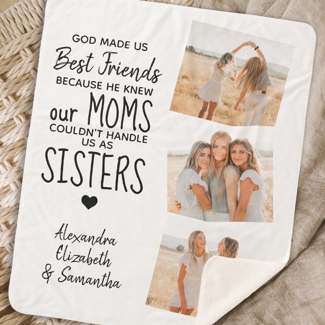 God Made Us Best Friends Friendship Quote Photo  Sherpa Blanket (Creator Uploaded)