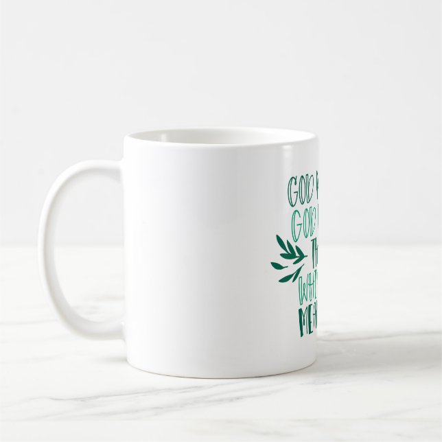 God made you God made Me Funny Valentine's Day Coffee Mug (Left)