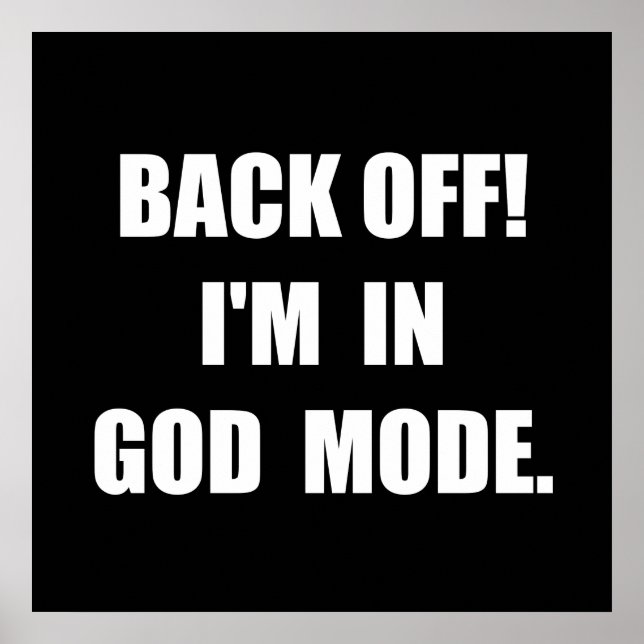 God Mode Poster (Front)