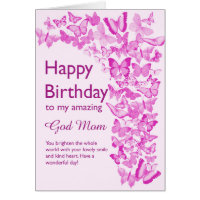 God Mum Birthday Butterflies