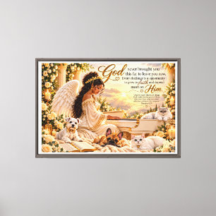 God Never Brought You This Far Black Angel Chris Canvas Print
