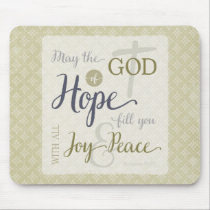 God of Hope Fill You with Joy & Peace Mouse Pad
