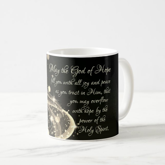 God of Hope, Romans 15:13 Bible Verse Coffee Mug (Front Right)