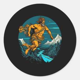God Of Speed Ancient Greek Mythology Classic Round Sticker
