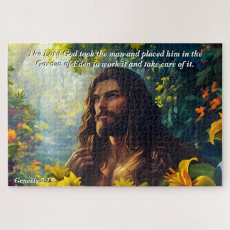 God Placed Man in the Garden, God & Creation Verse Jigsaw Puzzle