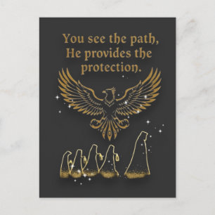 God protection postcard