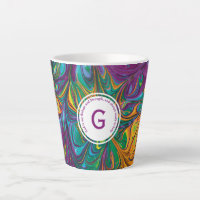 GOD REFUGE STRENGTH Abstract Monogram PURPLE