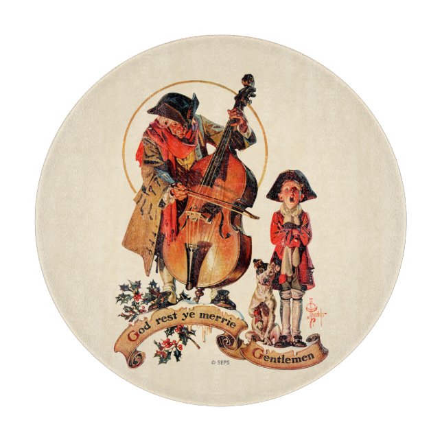 God Rest Ye Merrie Gentlemen Cutting Board (Front)