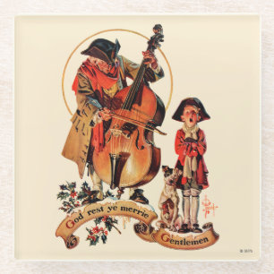 God Rest Ye Merrie Gentlemen Glass Coaster