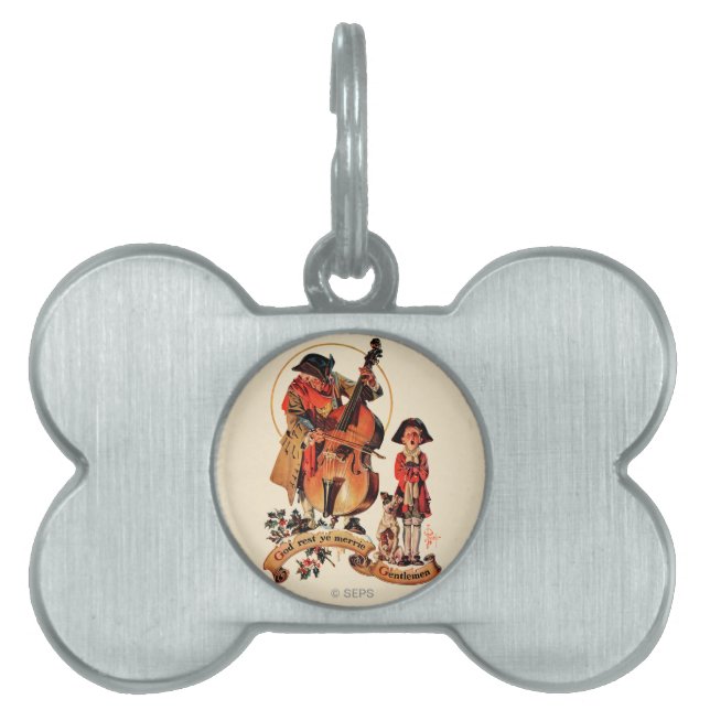 God Rest Ye Merrie Gentlemen Pet Name Tag (Front)