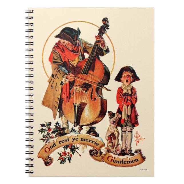 God Rest Ye Merrie Gentlemen Spiral Notebook (Front)
