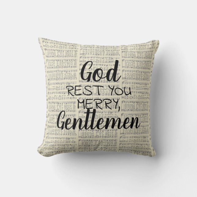 God Rest You Merry, Gentlemen Cushion (Front)