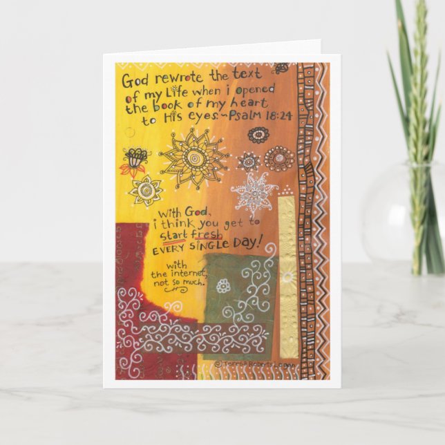God Rewrote/Start Fresh Card (Front)