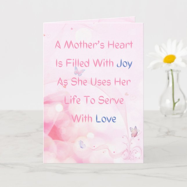 God’s Blueprint For A Mother’s Heart Mother’s Day  Card (Small Plant)