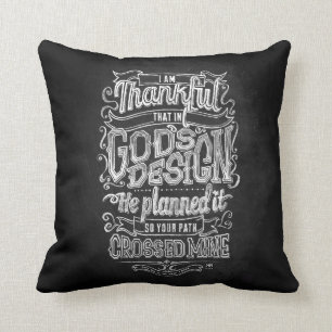 God’s Design Hand lettered chalkboard gift Cushion