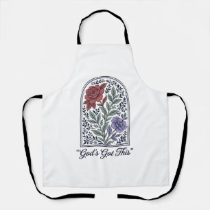 God’s Got This Vintage Floral Faith Apron