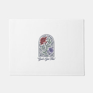 God’s Got This Vintage Floral Faith Doormat