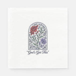 God’s Got This Vintage Floral Faith Napkin