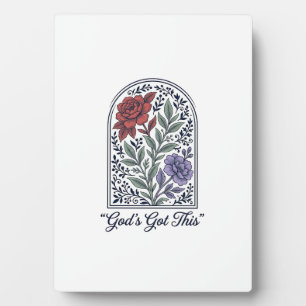 God’s Got This Vintage Floral Faith Plaque