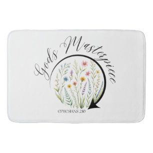 God’s Masterpiece Ephesians 2:10 Bible Verse Bath Mat