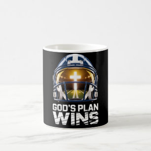 God’s Plan Football Helmet Morphing Mug