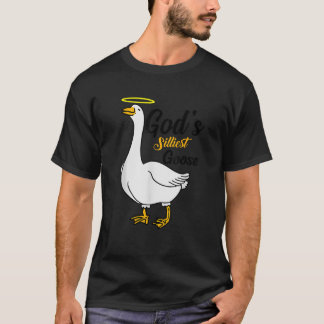 God s Silliest Goose Bird Animal Goose Honk Memes  T-Shirt