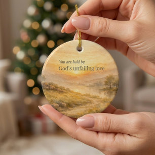 God’s Unfailing Love Christian Encouragement Ceramic Tree Decoration
