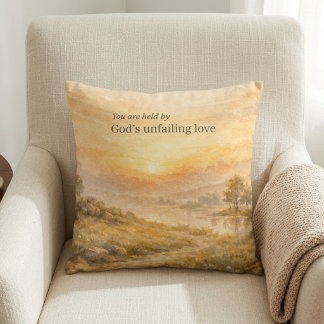God’s Unfailing Love Christian Encouragement Cushion