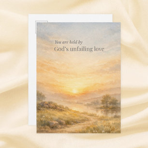 God’s Unfailing Love Christian Encouragement Postcard