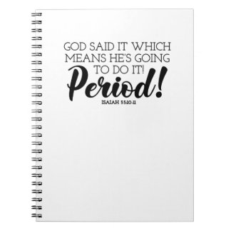 God Said Bible Verse Art Claiming God’s Promises Notebook