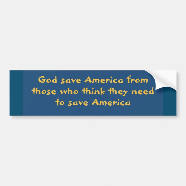 God save America Bumper Sticker (Front)