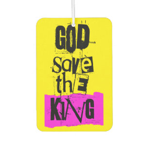 God Save The King Charles British Royal Monarch  C Car Air Freshener