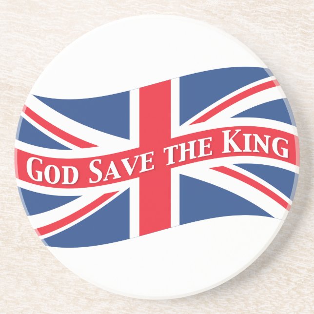 God Save the King with Union Jack Coaster (Front)