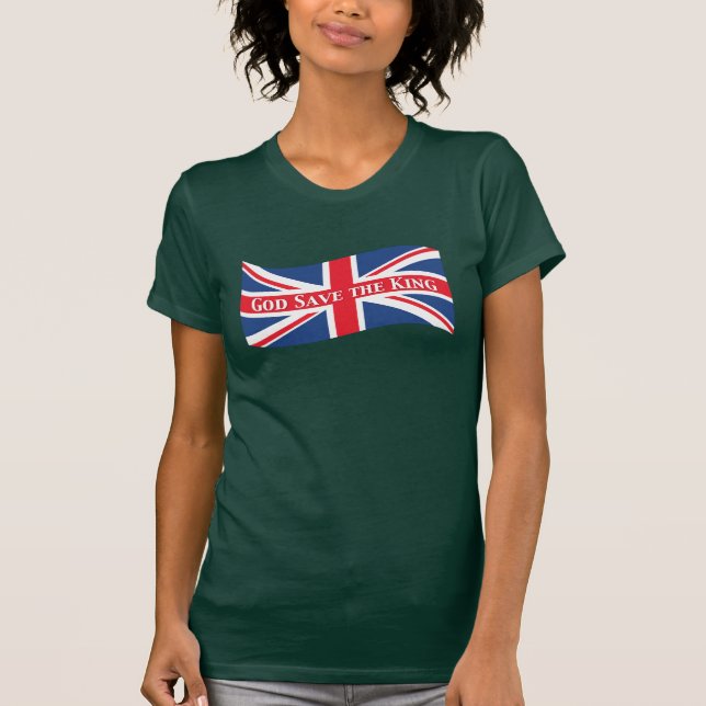 God Save the King with Union Jack T-Shirt (Front)