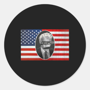 God Save The Queen Anti Trump Classic Round Sticker