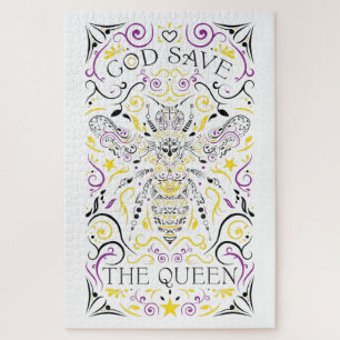 god save the queen bee jigsaw puzzle