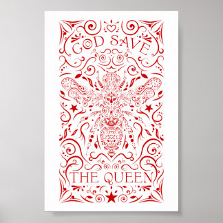 god save the queen bee poster