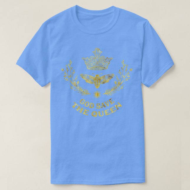 God Save the Queen  Funny Environmental Beekeeper  T-Shirt (Design Front)