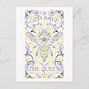 god save the queen postcard