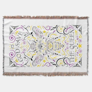 god save the queen throw blanket