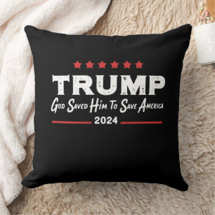 God Saved Him To Save America Trump 47 Cushion