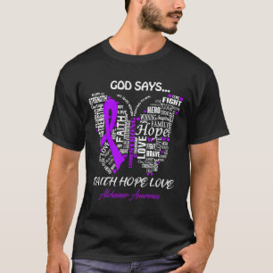 God Say Faith Hope Love Heimerheimer Awareness Gif T-Shirt