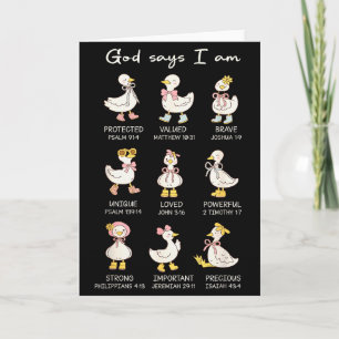 God Say I Am Funny Christian Goose Women Bible Ver Card