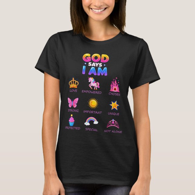 God Say I Am Princess Cute Jesus Teen Girl Toddler T-Shirt (Front)