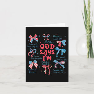 God Says I Am 4th Of July Christian Jesus Independ Card