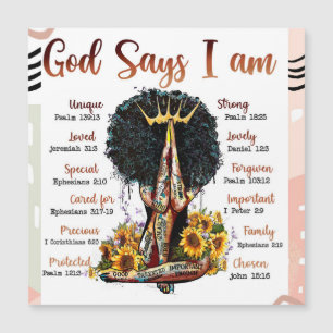 God Says I AM Black Christian Women Melanin Sista