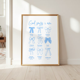 God Says I am Christian Wall Art