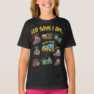 God Says I Am... Construction Faith T-Shirt