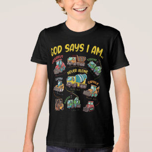 God Says I Am... Construction Faith Tri-Blend Shirt